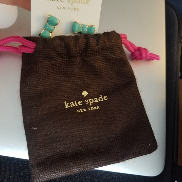 Kate spade Tiffany blue bow earrings - Picture 2 of 3